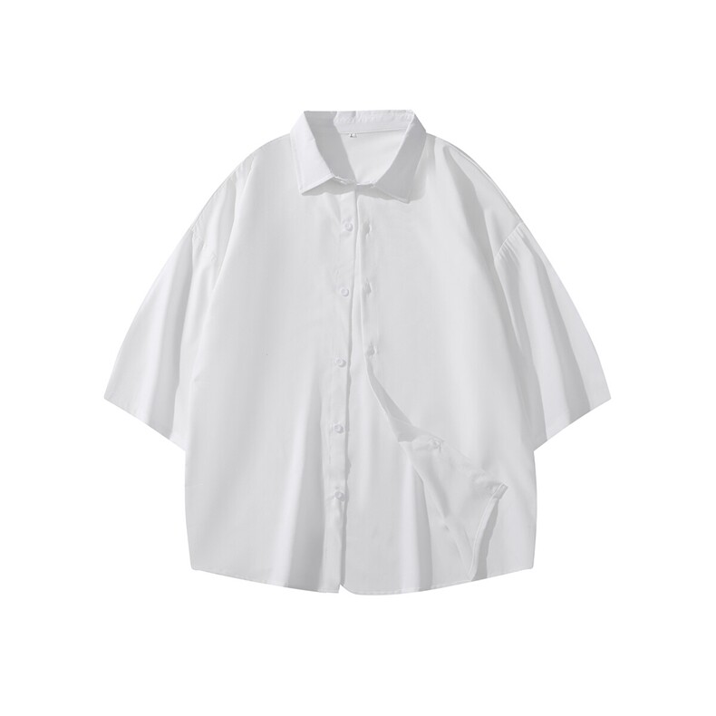 港风日系凉感中式翻领短袖冰丝衬衫男女XZ213-CS8804-P45控58图片