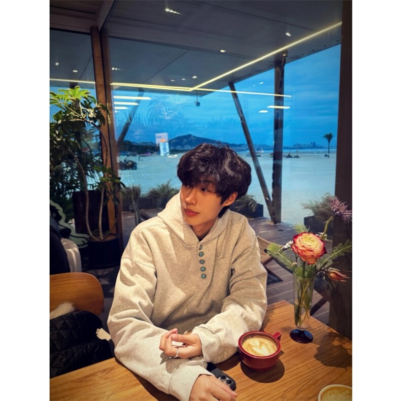 GMCS美式复古纽扣秋冬高级感慵懒风休闲帽衫外套HXD002-P58加绒65,女装短外套,星座910A