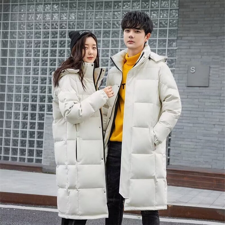 2025新款高街休闲连帽羽绒服男冬季加厚保暖长款棉衣外套,男装羽绒服,星座1210-1