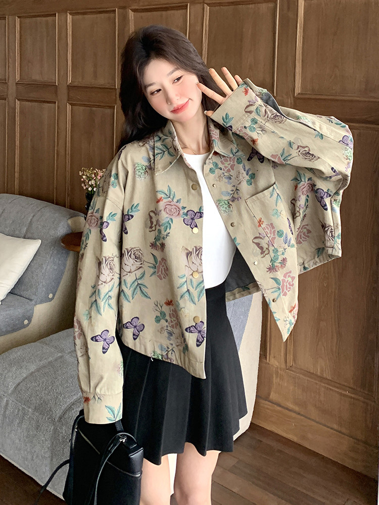 大货印花宽松牛仔短款外套2c309-2507-p145-k208,女装短外套,2C309