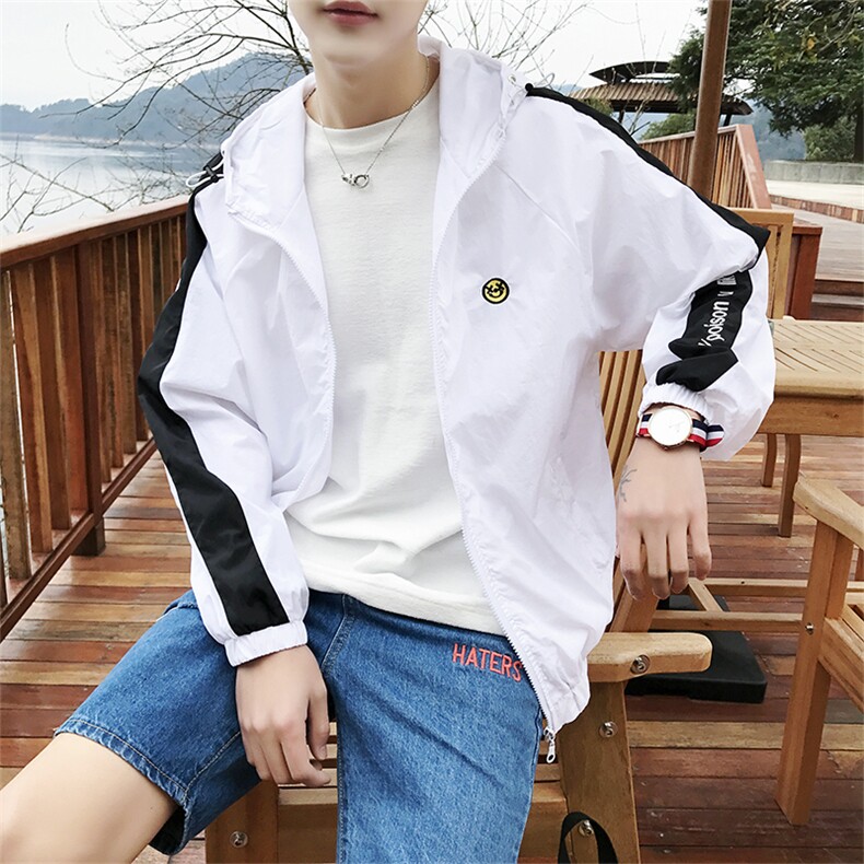 2021夏薄防晒衣连帽夹克外套户外旅游遮阳皮肤衣班服289-P40,男装夹克,电商A157