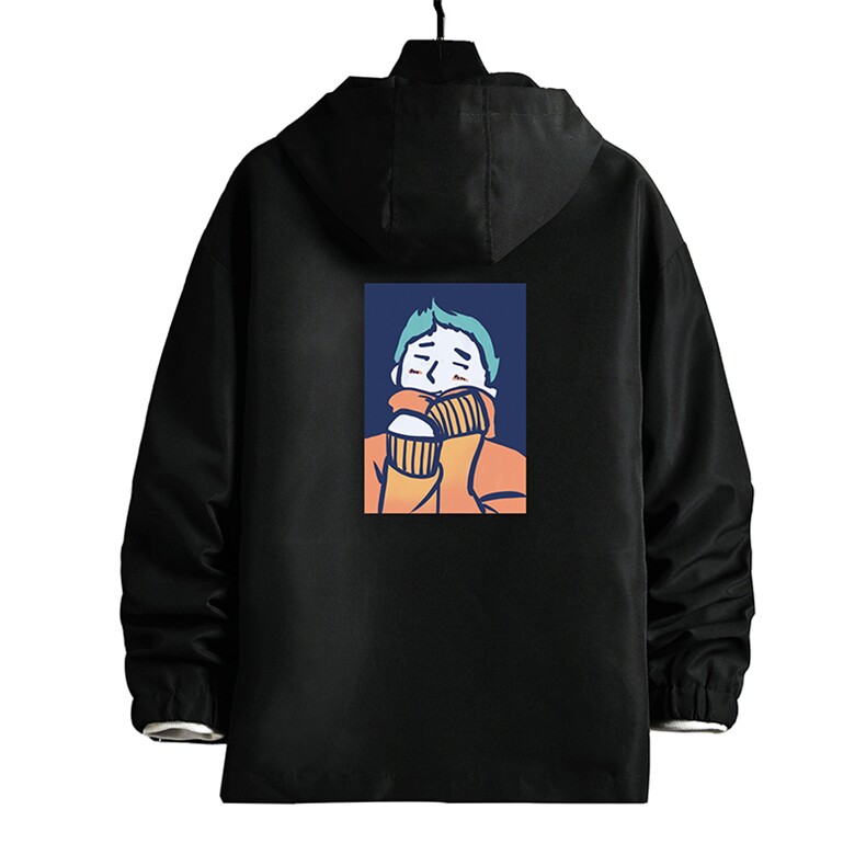 JK65042-P45连帽夹克男大码胖子棒球服上衣外套网格挂拍,男装夹克,电商A040A