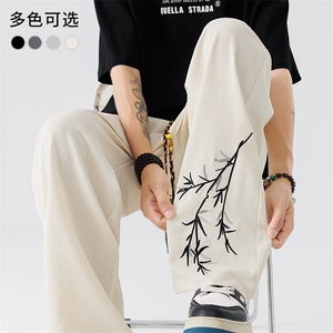 夏季男士新中式休闲裤 时尚港风直筒裤 K81-P25图片