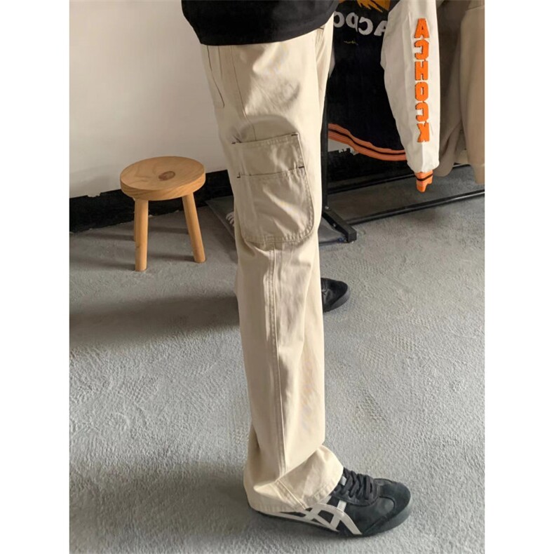 【有货】米杏色工装裤男款美式复古cleanfit裤子1007-KZD43HH-P45图片