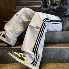 高街vibe风休闲长裤男潮学院风运动裤潮流ins直筒裤K7318-P35，男装休闲裤，星座512-3