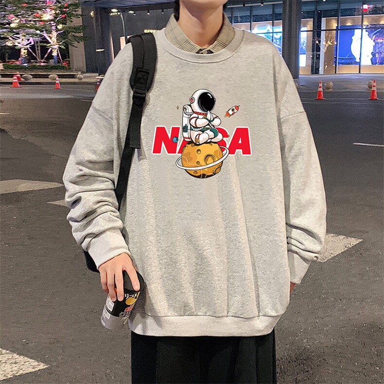 S6289-P28秋季圆领卫衣男大码韩版宽松长袖外套,男装卫衣,电商A040