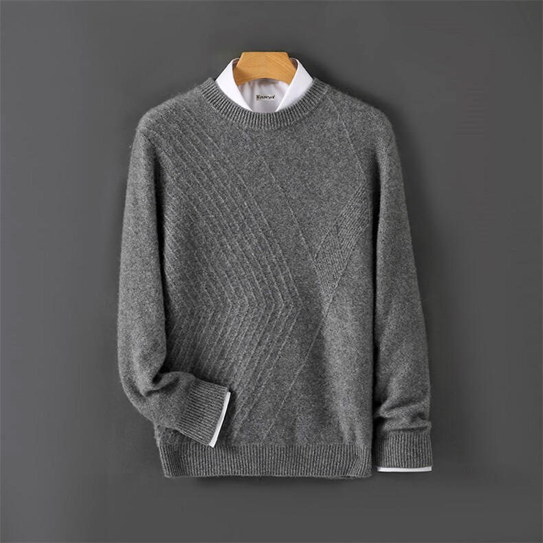 高品质男士羊毛衫简约休闲设计舒适保暖男装，男装羊毛衫，嘉日羊绒