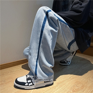 开春新品美式高街牛仔裤休闲裤直筒潮男长裤N01621-P43图片