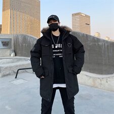 2020冬装新款潮牌宽松中长款羽绒服男保暖外套A436-2028，男装羽绒服，电商A436