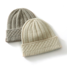 2025百搭时尚竖条加厚帽子，帽子，天盛羊绒