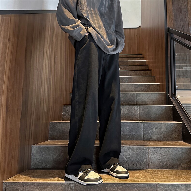 k1029-p40-控58M-5XL大码宽松显瘦港风高阶宽松牛仔裤黄泥,男装牛仔裤,星座116