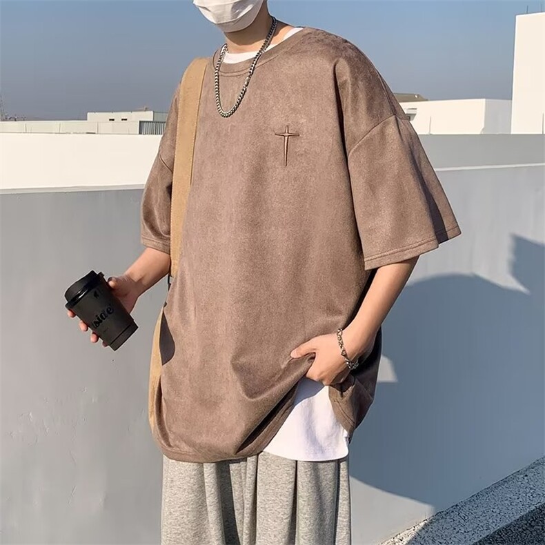 春季圆领标准T恤日常时尚潮牌五分袖百搭流行潮流男时尚都市,男装T恤,星座716-4