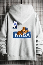 KS21247-P38NASA连帽开衫卫衣男运动外套大码班服网格，男装卫衣，电商A040A
