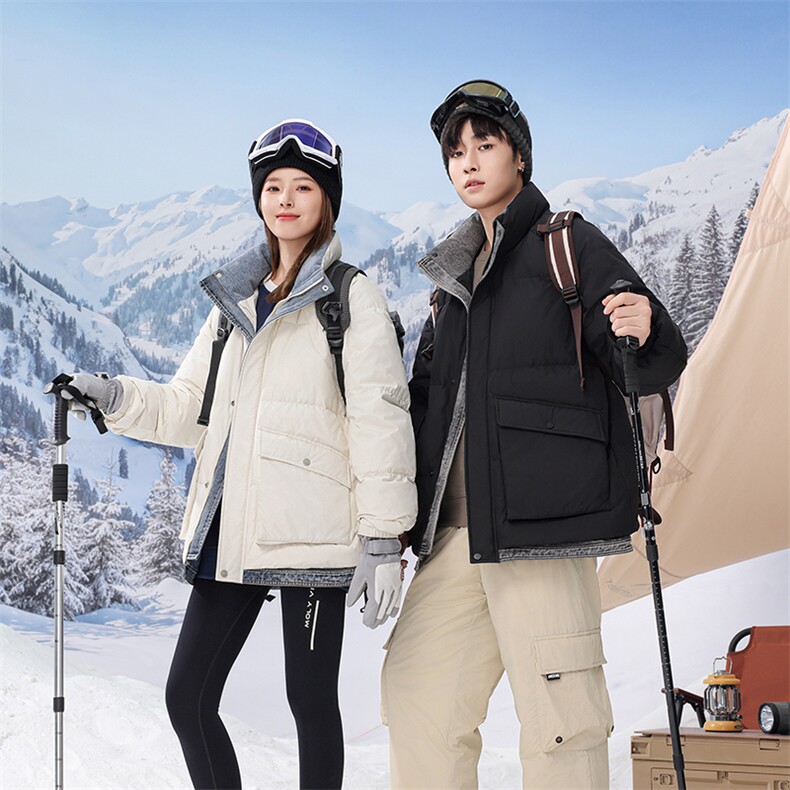 新标90白鸭绒冬季羽绒服立领短款外套A436-9223-P255359，男装羽绒服，电商A436