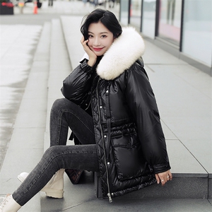 时尚保暖女士羽绒服 韩版修身显瘦白鸭绒外套 大毛领设计 冬季必备单品图片