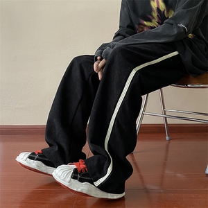 灯芯绒休闲裤男宽松休闲裤2022潮男百搭ins港风潮男裤K01707-P35图片