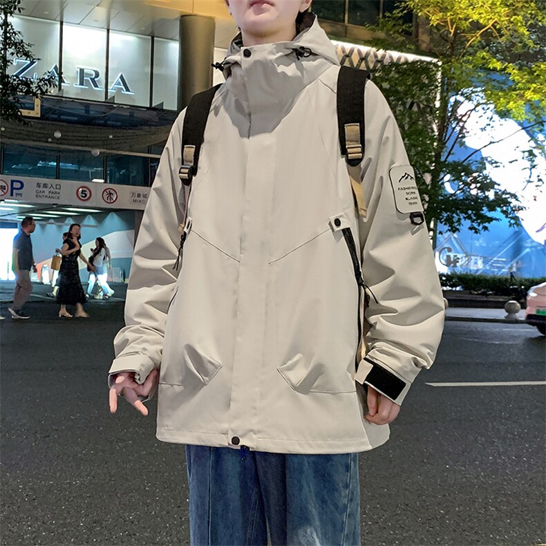 三合一情侣冲锋衣男石墨烯内里户外三防摇粒绒冲锋夹克-P128,男装夹克,电商B306