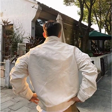 秋冬痞帅美式象牙白立领夹克棉服外套男加厚休闲棉衣冲锋衣户外潮，男装棉衣，星座1210-1
