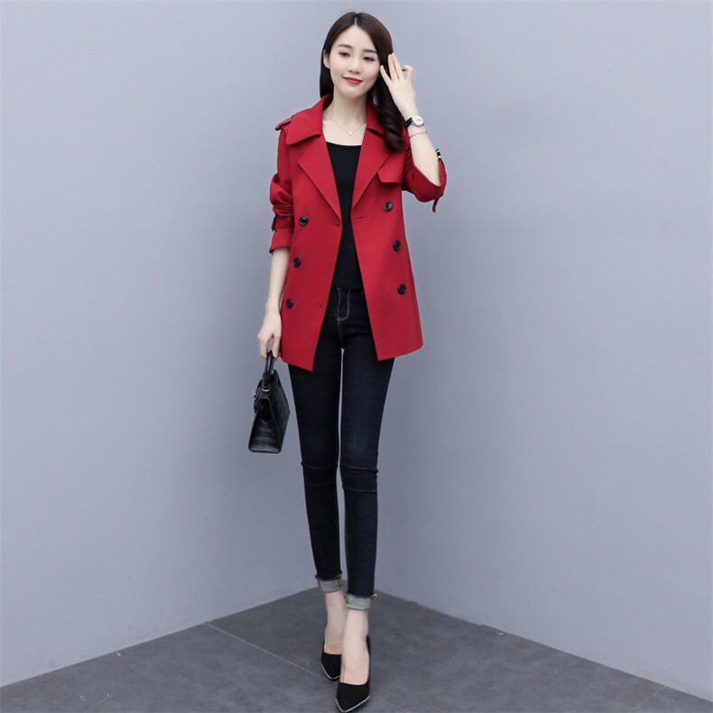 风衣外套女新款女装春秋中长款气质显痩小个子外套女春秋图片