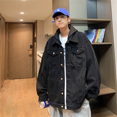 得物二开大货印花百搭牛仔夹克大码宽松休闲牛仔外套JK1270-P88，男装工装外套，星座1103-3