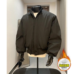 棉衣5W件现货冬季美拉德立领飞行夹克廓形高街棒球服加棉加厚外套图片