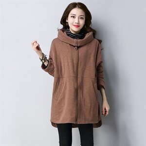 2020年冬季 长袖 中长款 加厚 口袋 拉链 连帽 棉 卫衣/绒衫 口袋 拼接 潮流图片