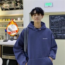 港风chic男生卫衣潮流连帽秋季韩版宽松原宿外套，男装卫衣，星座813-2