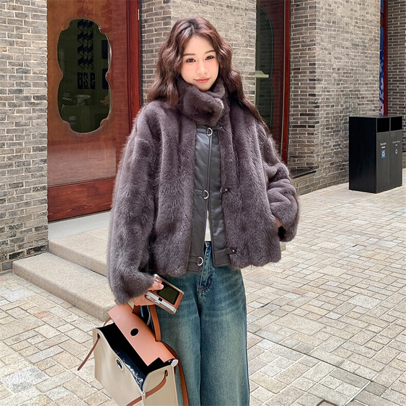 新款已出货环保雪兰貂外套2C123-Z1003-P245-K355,女装派克服,2C123