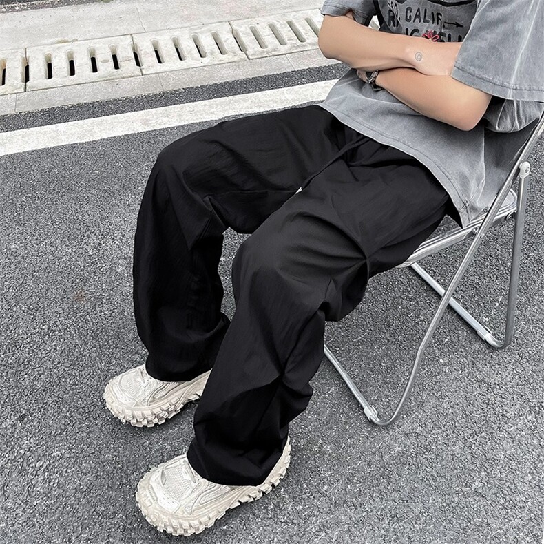 冰丝凉感速干伞兵裤男夏季工装降落伞裤直筒休闲裤子KB848,男装休闲裤,星座1116A-1（原606A）