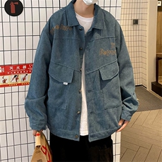 春秋季百搭休闲宽松灯芯绒夹克男士JK152-P60，男装夹克，星座1204