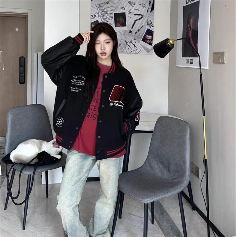 W8401-P68网络图ins潮流文艺气质棒球服外套新款原宿日系夹克,男装夹克,星座1608-2