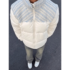 潮高级感针织拼接立领羽绒棉服加厚小众情侣面包服Y321-P88网图，男装棉衣，电商B245