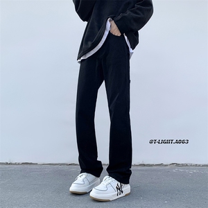 美式ins高街hiphop新款弹力修身直筒工装休闲裤货号K694P60图片