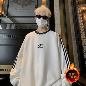 抖音得物供货 提供视频 秋冬重磅美式宽松织带圆领卫衣0324图片
