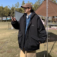潮牌高街潮棉服男女冬装ins潮流M0166-P95，男装棉衣，星座308B-1