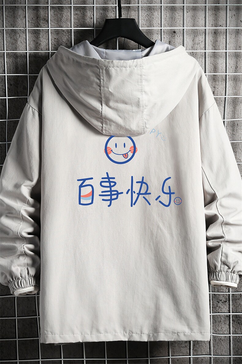 JK41183-P85加棉款-P115纯棉连帽夹克男士大码工装夹克男网格,男装夹克,电商A040A