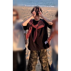 复古格纹蝴蝶结短袖t恤女夏季小众宽松慵懒风半袖上衣TZ102，男装T恤，星座1116A（原606A-3）