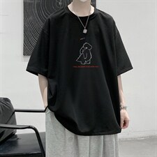 HT73140-P22华夫格t恤男短袖男大码五分袖大皂风，男装T恤，电商A040
