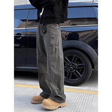 美式cleanfit弯刀工装裤男潮休闲百搭高街宽松长裤复古L83099-p58，男装工装外套，星座1008