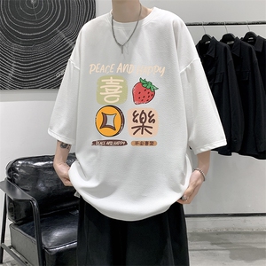 春夏季七分袖t恤男大码五分袖男短袖中袖 Q11322-P30图片