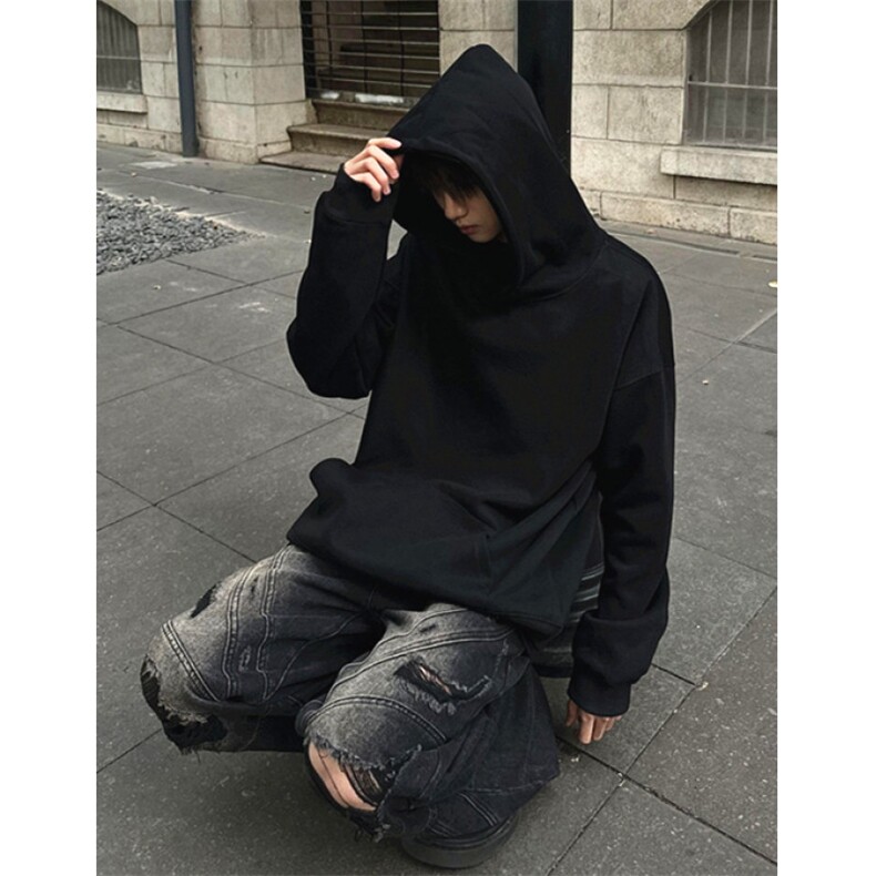 高街日系复古重磅休闲连帽卫衣男纯色百搭潮帽衫外套WT010,女装短外套,星座1116A（原606A-3）