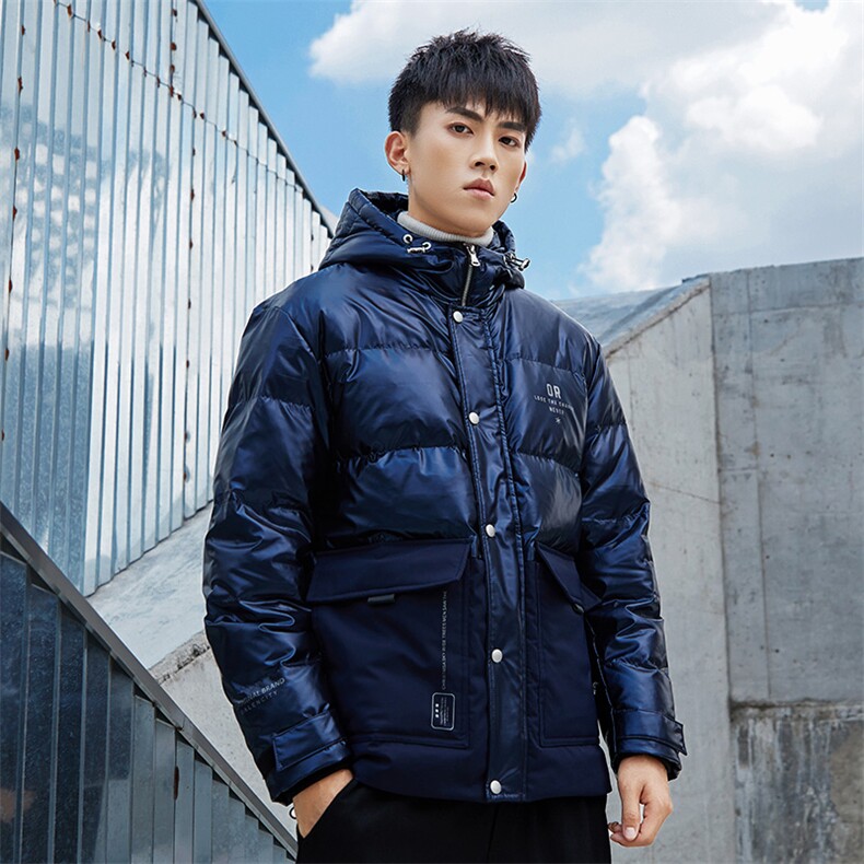2020冬装新款潮牌亮色连帽羽绒服男士百搭外套A438-850,男装羽绒服,电商A438