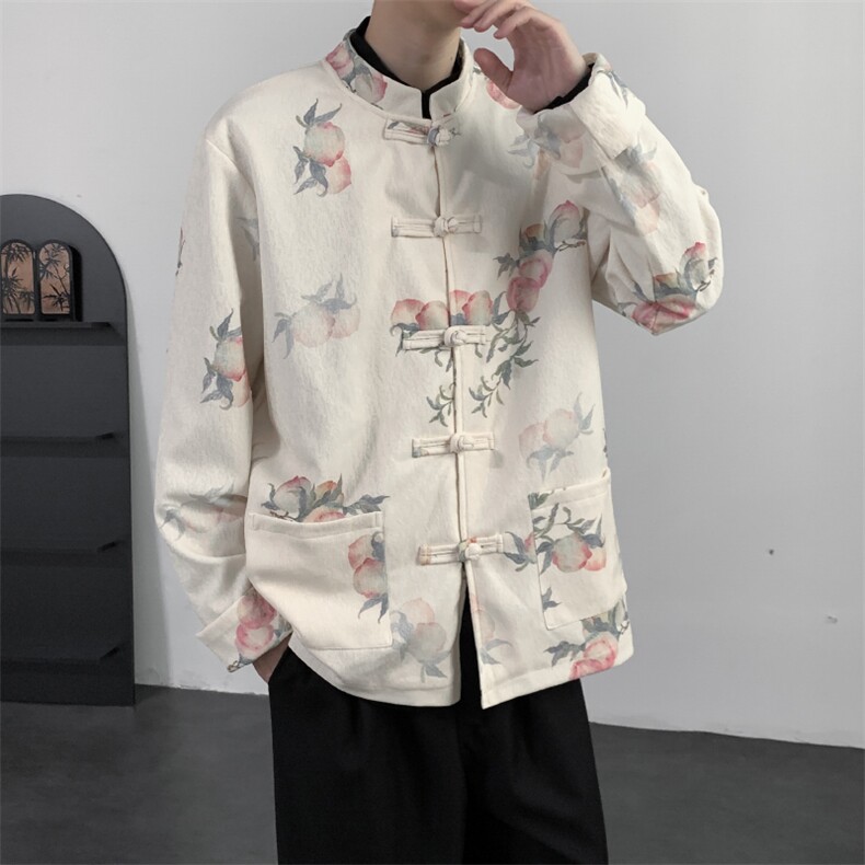 2025秋装新款风夹克外套新中式蟠桃唐装复古汉服2511-P128,男装夹克,电商A057