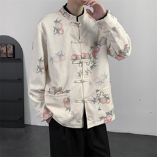 2025秋装新款风夹克外套新中式蟠桃唐装复古汉服2511-P128，男装夹克，电商A057