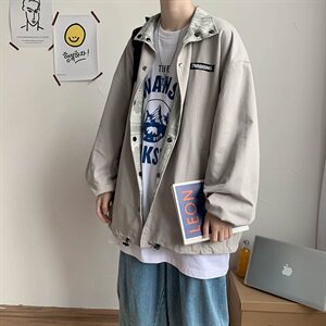 910A-J秋装新款两面穿夹克韩版宽松情侣时尚外套图片