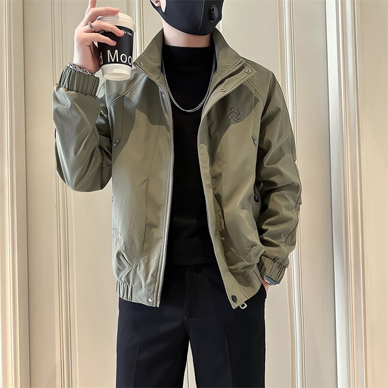 高级感痞帅炸街外套男立领夹克社会小伙店主风301C-JK15-P98控138,男装夹克,星座301C（原B323）