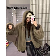 两面穿现货重磅短款座山雕棉衣男女双面穿毛毛绒棉服加厚外套，男装棉衣，电商A486-1