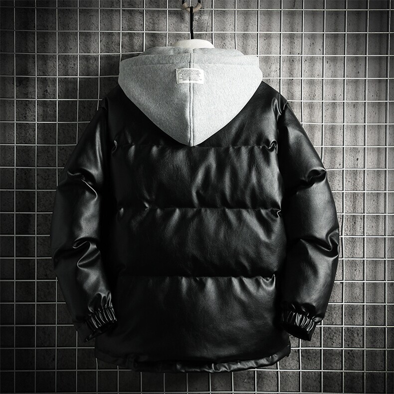 加厚假两件棉衣男宽松皮棉服潮流休闲冬季棉袄子A266-P02-P100,男装棉衣,电商A266