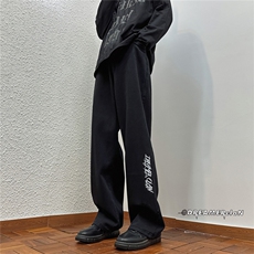 k1030-p45-控68M-5XL港风高阶拉链黑暗破洞宽松大码牛仔裤，男装牛仔裤，星座116