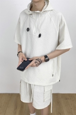 直播~泡泡纱短袖短裤休闲套装A468特P60控108，男装休闲套装，电商A309